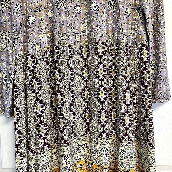 LOGO Longline Duster Patchwork boho cardigan kimono Jacket women’s size XS - Picture 8 of 12